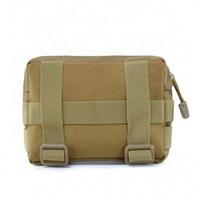 Compact MOLLE Tactical Utility Pouch with Customizable Logo Panel